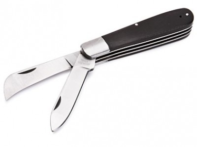 Нож монтерский малый складной с двумя лезвиями НМ-07